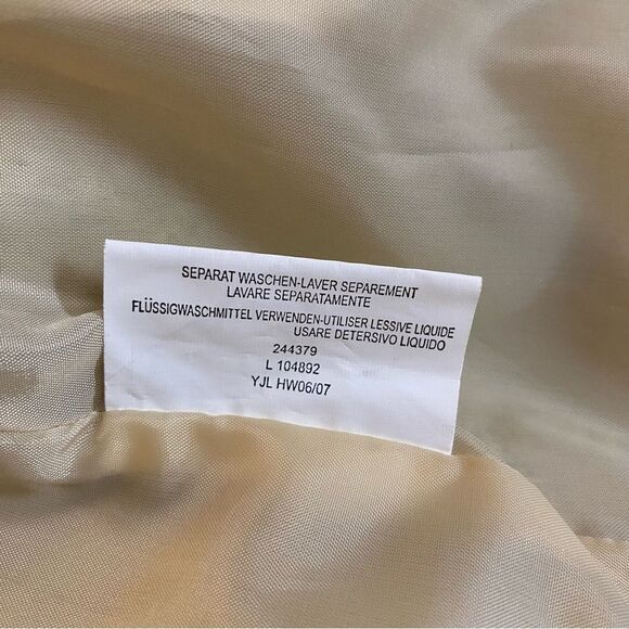 Vintage HELENA VERA Coat Faux Fur V-Neck Pockets European Women M 38 Brown Beige - Picture 12 of 15